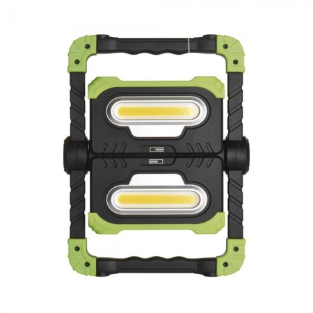 LAMPADA DA LAVORO RICARICABILE 2 COB LED 2000LM 4 MAGNETI POWERBANK EMOS P4536