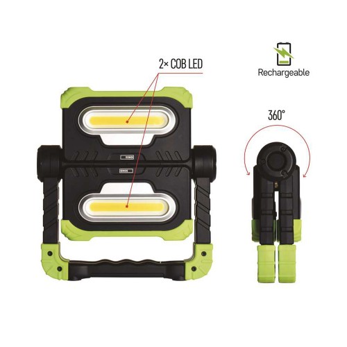 LAMPADA DA LAVORO RICARICABILE 2 COB...