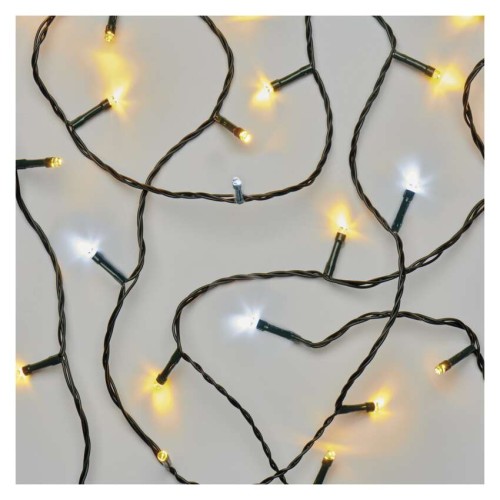 Catena Luminosa 120 LED: 96 caldi fissi e 24 freddi lampeggianti, 12m, Timer, Esterno | Emos D4AN02