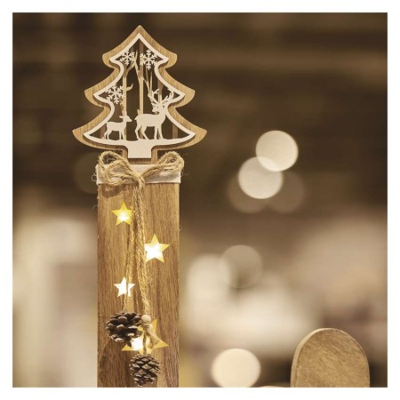 Decorazione in Legno Albero con Pigne 5 LED  a Batterie | Emos DCTW03