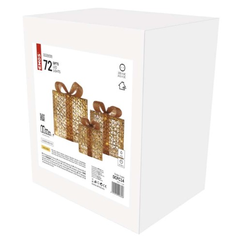 SET 3 SCATOLE REGALO COLORE ORO...