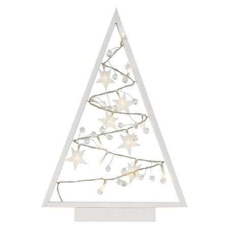 Decorazione in Legno Albero con Stelle 15 Led a batterie | Emos DCWW27