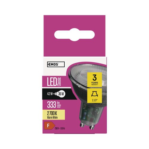 Lampadina LED GU10 4.2W (35W) 2700k -...