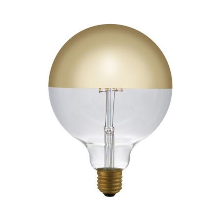 Lampadina LED Globo d.125 Cupola Oro - Lusso e Calore, 6.5W | Dimmerabile