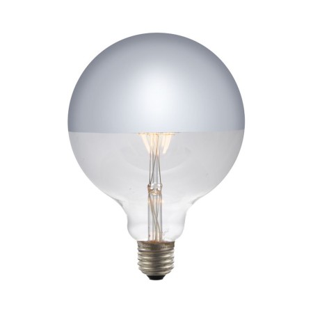 Lampadina LED Globo d.125 Cupola Argento 6.5 W - Eleganza e Design | Dimmerabile