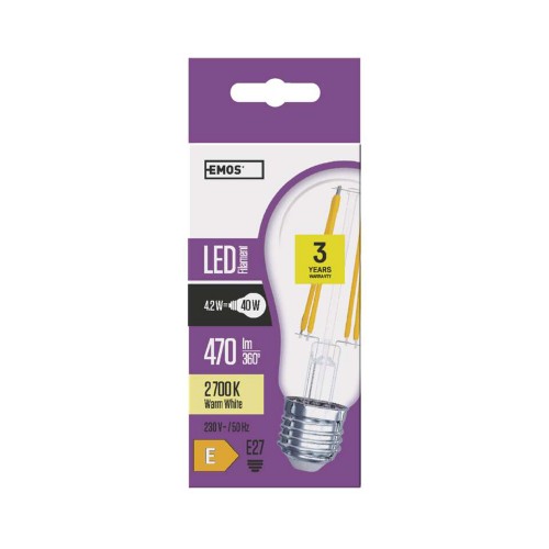 Lampadina LED filamento E27 4W (40W)...