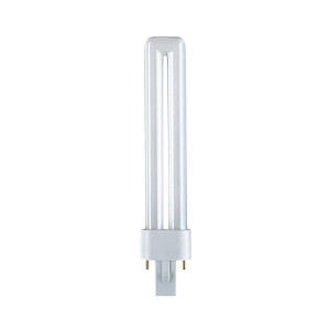 Lampada fluorescente compatta G23 9W 2 pin luce fredda 6500K 167 mm