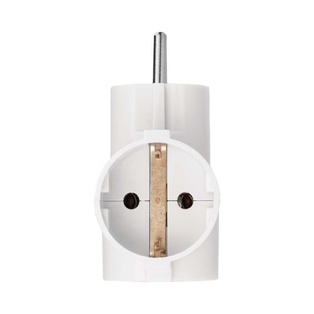Adattatore Triplo con Prese e Spina Schuko Bianco | EMOS P00242