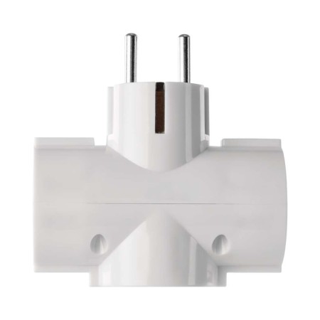 Adattatore Triplo con Prese e Spina Schuko Bianco | EMOS P00242