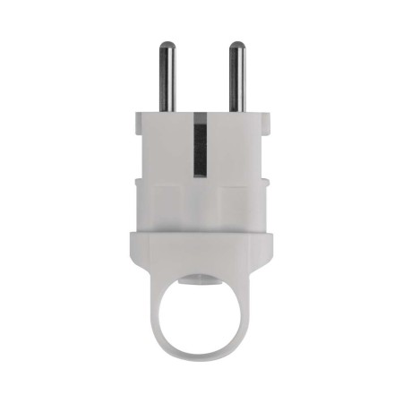 Spina Schuko Bianca Anello per Estrazione Uscita Dritta | EMOS P0038