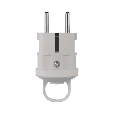 Spina Schuko Bianca Anello per Estrazione Uscita Dritta | EMOS P0038