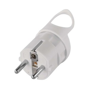 Spina Schuko bianca EMOS P0039 anello per estrazione facile uscita laterale non tirare cavo 2