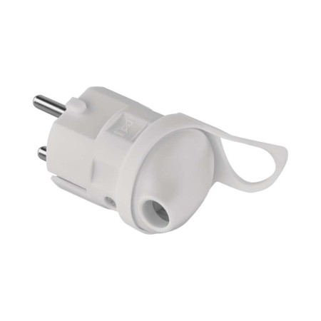 Spina Schuko Bianca Anello per Estrazione Uscita Laterale | EMOS P0039