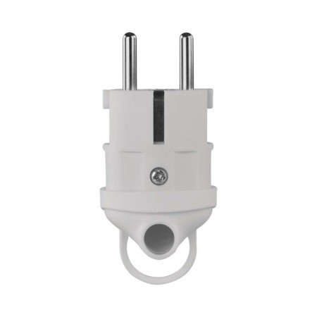 Spina Schuko Bianca Anello per Estrazione Uscita Laterale | EMOS P0039