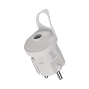 Spina Schuko bianca EMOS P0038 anello per estrazione facile uscita dritta non tirare cavo