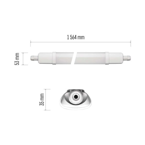 Plafoniera LED stagna DUSTY 45W,...