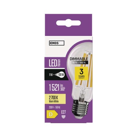 Lampadina LED Filamento 11W (100W ) 2700K Dimmerabile | Emos ZF5164D