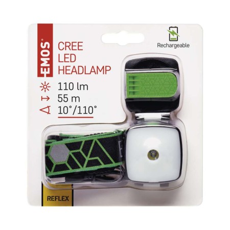 Lampada Frontale Ricaricabile CREE + SMD LED P3535 - 110lm, 55m, Versatile | Emos P3535