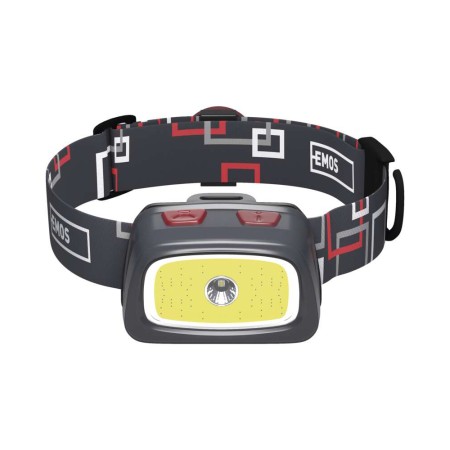 Lampada Frontale CREE + COB LED 330lm, Ganci Casco, Fischietto SOS - Sicurezza Outdoor | Emos P3531