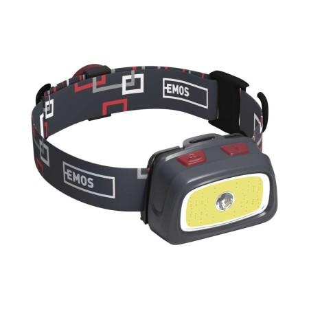 Lampada Frontale CREE + COB LED 330lm, Ganci Casco, Fischietto SOS - Sicurezza Outdoor | Emos P3531