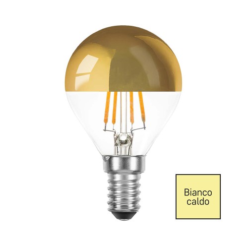 Lampadina LED E14 4W Cupola Oro - Luce Calda e Design Raffinato