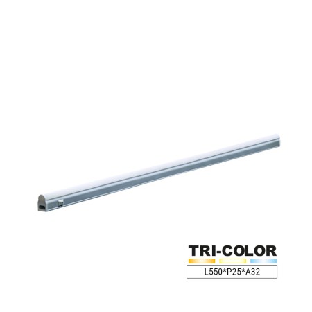 Regletta LED T5 Tri-Color 8W 550mm 1000lm - Seleziona Luce Calda/Fredda/Naturale
