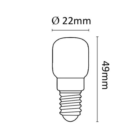 Lampadina per Forno E14 25W Piccola Pera - Resistente fino a 300° | Alta TEmperatura