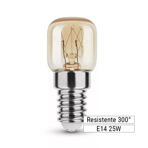 Lampadina per Forno E14 25W Piccola Pera | Resistente fino a 300°