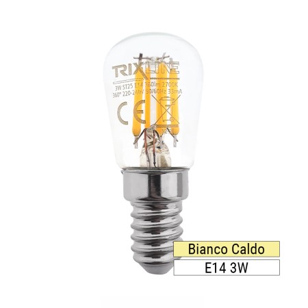Lampadina LED Piccola Pera 3W E14, 360lm, Bianco Caldo 2700K