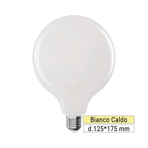 Globo filamento LED G125 18W (150W) 2700K vetro opale  Emos ZF2180