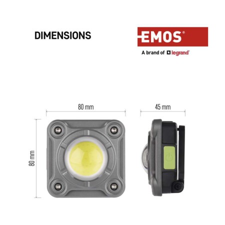 Lampada da lavoro LED COB 1200lm - Potente, Resistente e Versatile | Emos p4543