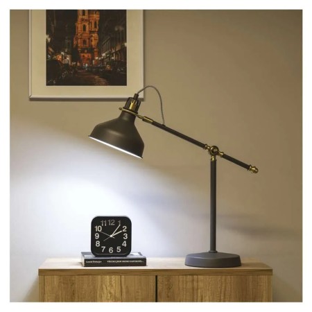 Lampada da Tavolo HARRY EMOS Grigio Scuro - E27, Braccio Regolabile, Design Elegante Emos Z7611