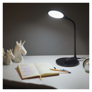 Lampada LED RUBY Nera: Versatile, Dimmerabile e con Due Basi per Tavolo e Parete Emos Z616W