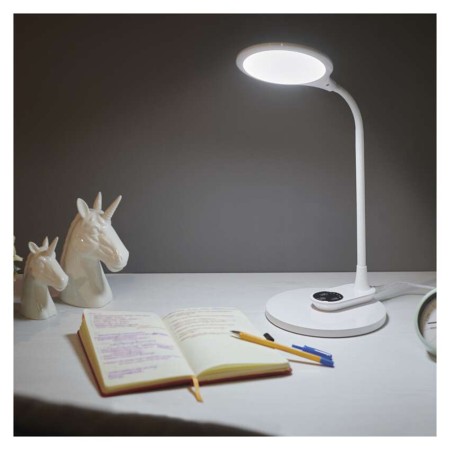 Lampada LED RUBY Bianca: Versatile, Dimmerabile e con Due Basi per Tavolo e Parete Emos Z616W