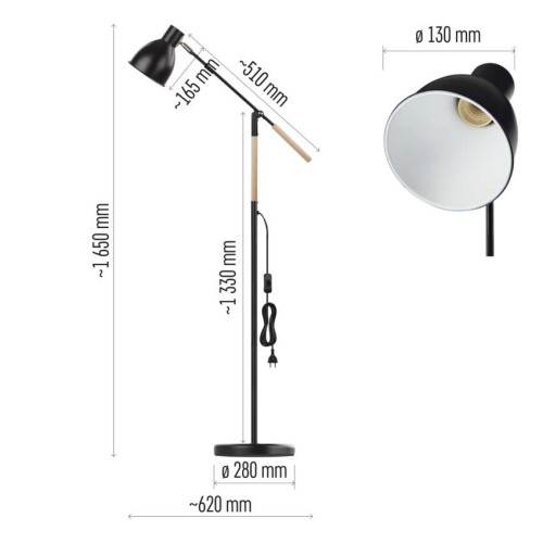 Lampada da Terra E27 EDWARD: Eleganza...