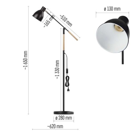 Lampada da Terra E27 EDWARD: Eleganza e Funzionalità in Ogni Ambiente | Emos Z7606