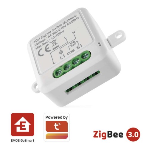 Modulo Interruttore Smart ZigBee 1 Canale (No Neutro) Gosmart IP-2103SZ | Emos H5103 - Controllo Luci Smart