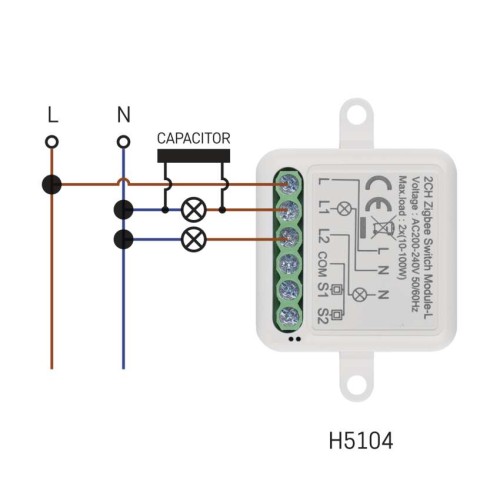 Modulo Interruttore 2 Canali L+...