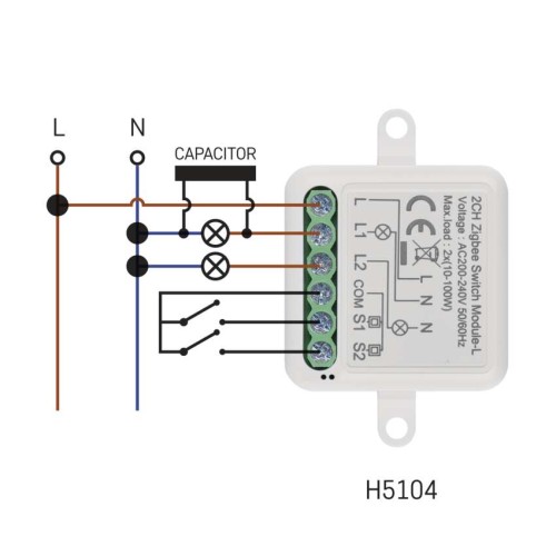 Modulo Interruttore 2 Canali L+...