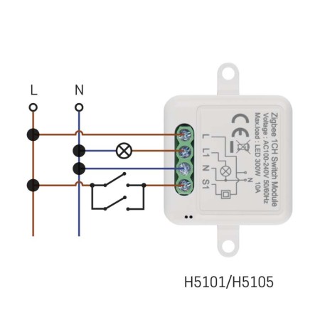 Modulo Interruttore 1 Canale Gosmart IP-2101SW Wi-Fi | Emos H5105