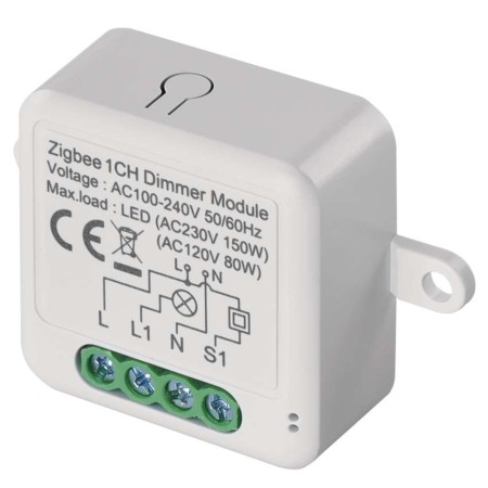 Modulo Interruttore Dimmer 1 Canale Gosmart IP-2111DZ ZigBee | Emos H5107