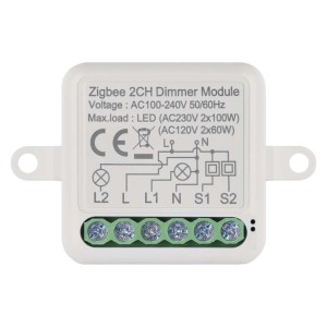 Modulo Interruttore Dimmer Smart ZigBee 2 Canali Gosmart IP-2112DZ Emos H5108 - Controllo Intelligente delle Luci 2