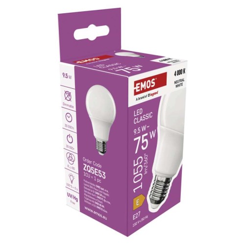 Lampadina Goccia LED E27 9.5W (75W)...
