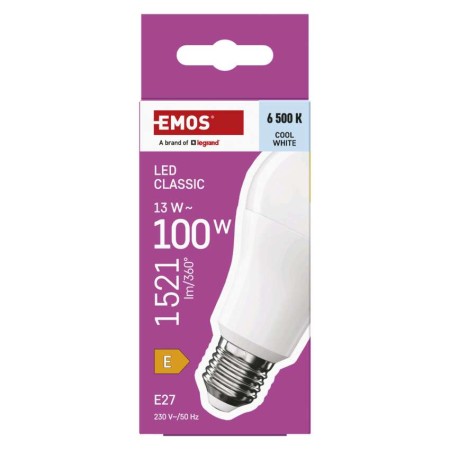 Lampadina LED Goccia E27 13W (100W) 1521lm 6500K Luce Fredda | EMOS ZQ5E64