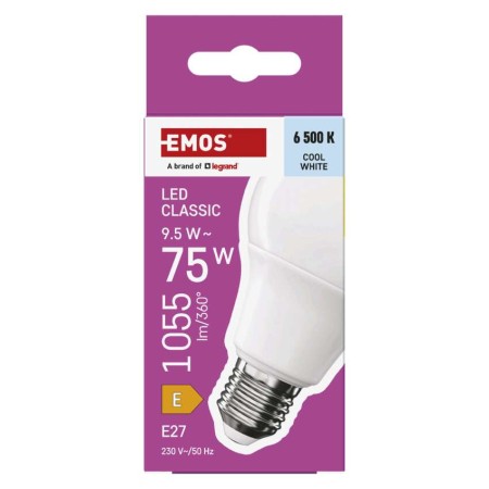 Lampadina LED Goccia E27 9.5W (75W) 1055lm 6500K Luce Fredda | EMOS ZQ5E54