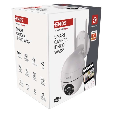 Telecamera Smart IP-800 GoSmart - Visione Notturna, IP65, Tracciamento | Emos H4057