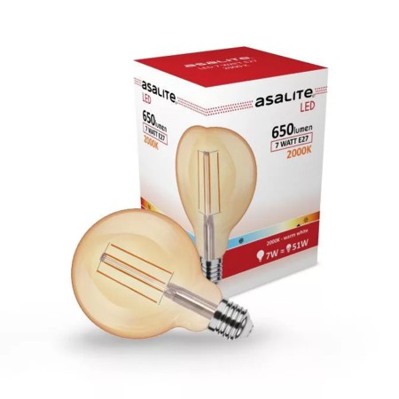Lampadina LED Vintage Globo G95 E27 da 7W - 650 lm, 2000K Vetro Ambra