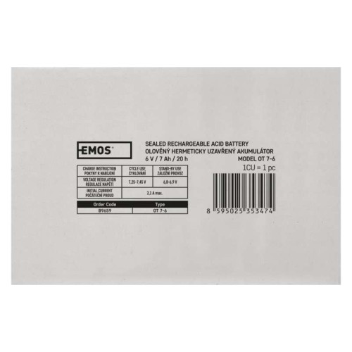 Batteria al piombo ricaricabile 6V...