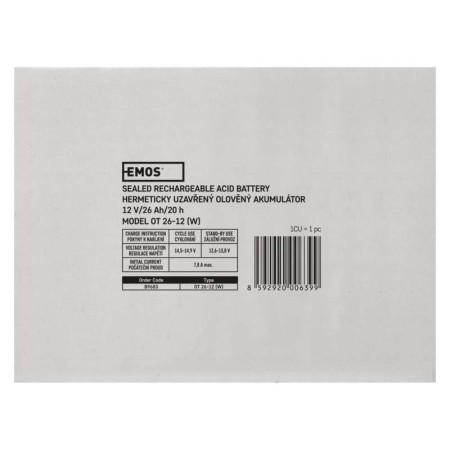 Batteria al piombo ricaricabile 12V 26AH L2 EMOS B9683