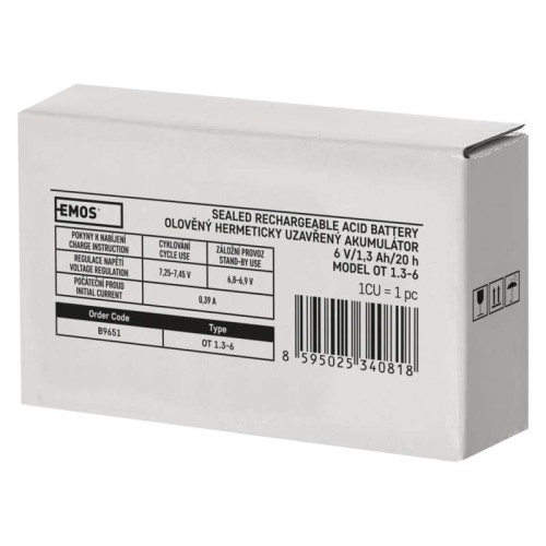 Batteria al piombo ricaricabile 6V...